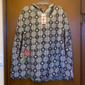 Blutsgeschwister hooded poncho